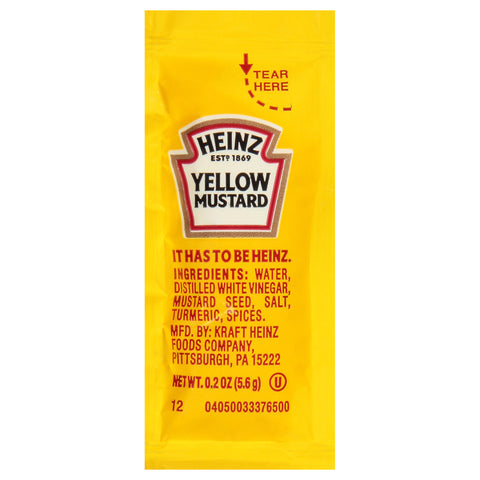 Mustard Yellow Single Serve Packet 530500/78000700