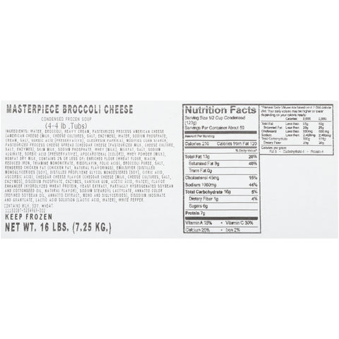 Soup Broccoli Cheese W/ Florets (w) 161320/78001201