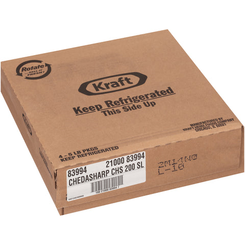 Kraft Chedasharp Sliced Cheese, 5 Pound -- 4 per case.