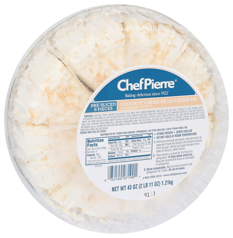Pie Coconut Cream 8 Slice 10