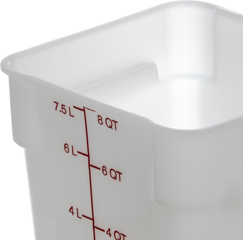 StorPlus™ CONTAINER SQUARE PLASTIC WHITE 8 QT