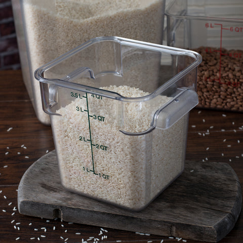 StorPlus™ CONTAINER FOOD STORAGE PLASTIC CLEAR SQUARE STORPLUS 4 QT