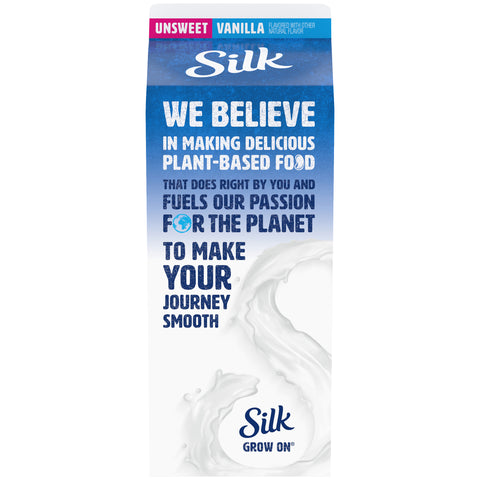 Silk Unsweetened Pure Vanilla Almond Milk, 0.5 Gallon -- 6 per case