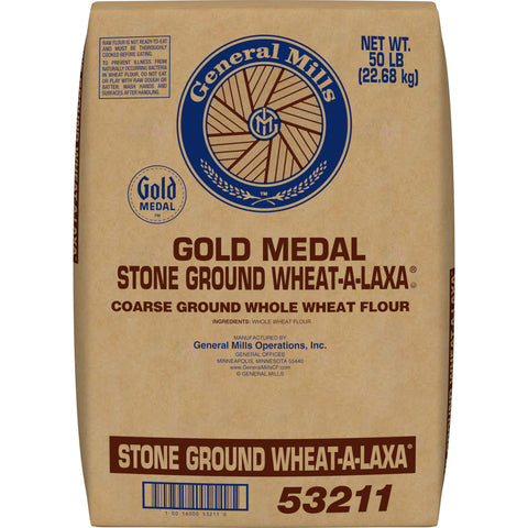 Gold Medal Wheat-A-Laxa Coarse Ground Whole Wheat Flour, 50 Pound
