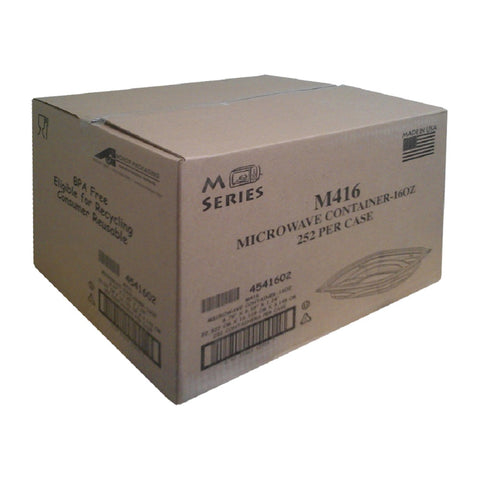 Container Plastic Black Rectangular M416 16 Oz
