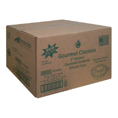 Container Plastic Black Base Hinged W/ Clear Lid 6.63x2.36