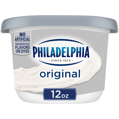Philadelphia Regular Soft Cream Cheese Spread, 12 Ounce -- 12 per case.