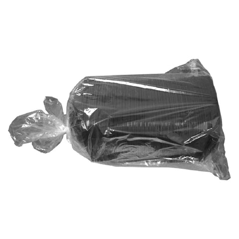 Container Plastic Polypropylene Black 1 Compartment Oval 11