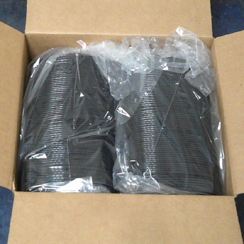 Container Plastic Polypropylene Black 1 Compartment Oval 11