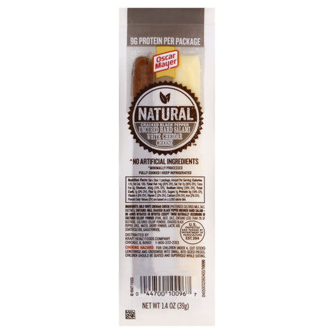 Oscar Mayer SNACK SALAMI & BLACK PEPPER WHITE CHEDDAR