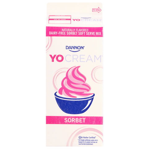 Yocream Pomegranate Raspberry Soft Serve Sorbet Mix, 64 Ounce -- 6 per case.