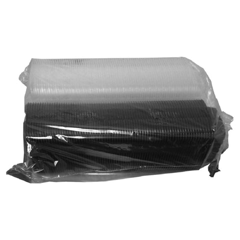 Container Plastic Crisp Food Technologies® 1 Compartment Black Base Clear Lid Hinged Cf6611 6x6
