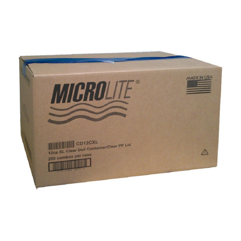 Container Deli Plastic Clear Combo W/ Lid 12 Oz