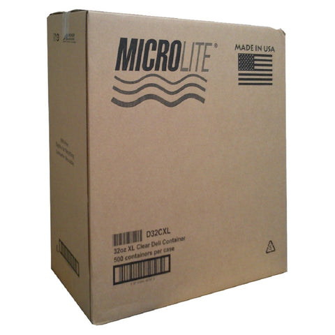Anchor Packaging MicroLite Polypropylene Microwavable Clear Deli Cup, 32 Ounce Capacity -- 500 per case