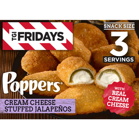 T G I Fridays Popper Cream Cheese Stuffed Jalapeno, 8 Ounce -- 8 per case.