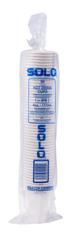 Solo White Single Sided Poly Paper Hot Cup, 6 Ounce Capacity -- 1000 per case