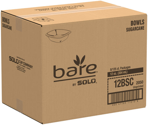 Bowl Square Ivory Sugarcane 12 Oz