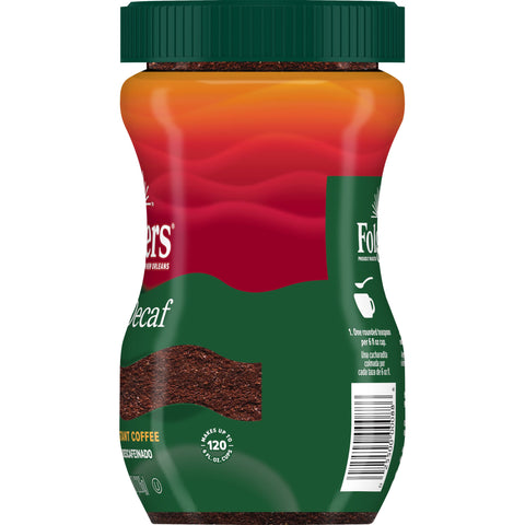 Folgers Classic Decaffeinated Instant Coffee, 8 Ounce -- 6 per case.