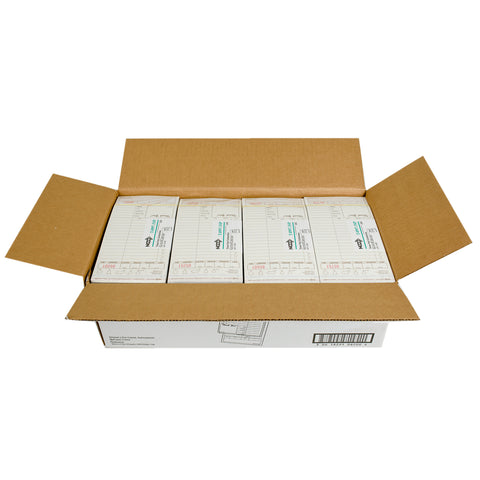 National Checking Company Carbonless Guest Check Board - 3 Part Tan, 15 Line, 4.20 x 8.5 inch -- 2000 per case.
