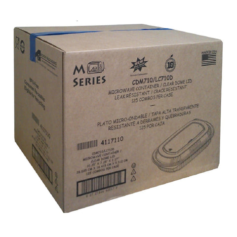 Anchor Packaging CONTAINER PLASTIC BLACK W/ LID COMBO 32 OZ