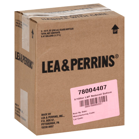 Lea and Perrins Reduced Sodium Worcestershire Sauce, 10 Ounce -- 6 per case.