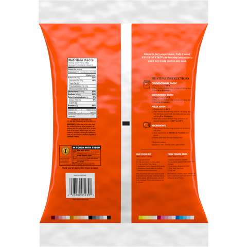 Tyson® CHICKEN WING COOKED GLAZED OF FIRE 10052390928
