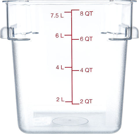 StorPlus™ CONTAINER FOOD STORAGE PLASTIC CLEAR SQUARE 8 QT