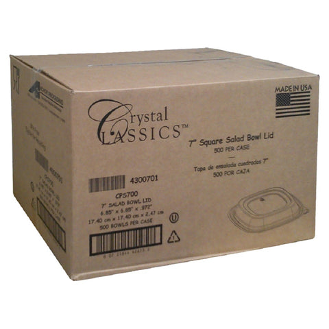 Crystal Classics® LID PLASTIC CLEAR SQUARE 7