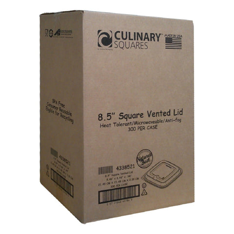 Culinary Squares® LID DOME LOW PLASTIC CLEAR ANTI-FOG VENTED MW FITS CS85321B