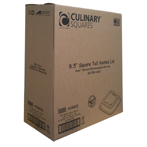 Anchor Packaging Culinary Squares Clear Anti Fog Vented Microwavable High Dome Lid Only -- 300 per case