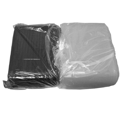 Anchor Packaging Polypropylene Black and Clear Hinged Container, 32 Ounce Capacity -- 100 per case