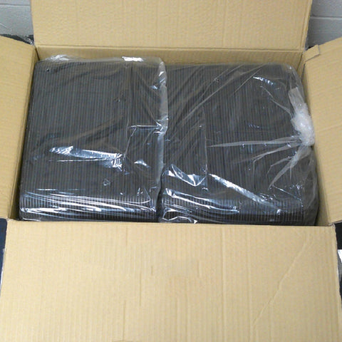 Anchor Packaging Polypropylene Black and Clear Hinged Container, 32 Ounce Capacity -- 100 per case