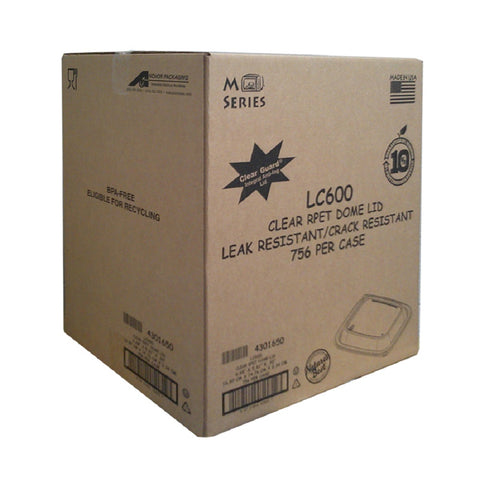 Anchor Packaging MicroRaves Wave Clear Rectangle RPET Dome Lid Only -- 756 per case