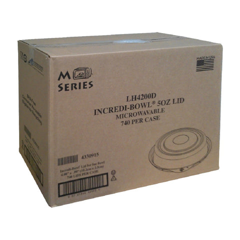 Lid Round Plastic Clear Lh4200d 5 Oz