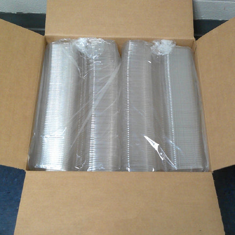 Container Plastic Tamper-evident Square Clear Hinged Lid Te5506 6 Oz