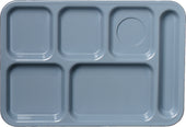 Carlisle TRAY SERVING LEFT-HAND 6-COMPARTMENT SLATE BLUE