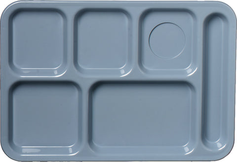 Carlisle TRAY SERVING LEFT-HAND 6-COMPARTMENT SLATE BLUE
