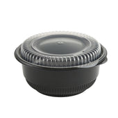 Bowl Polypropylene Black Combo W/ Lid 16 Oz