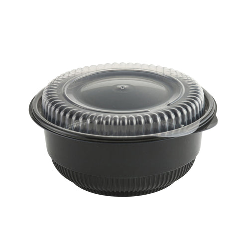 Incredi-Bowl® BOWL POLYPROPYLENE BLACK COMBO W/ LID 16 OZ