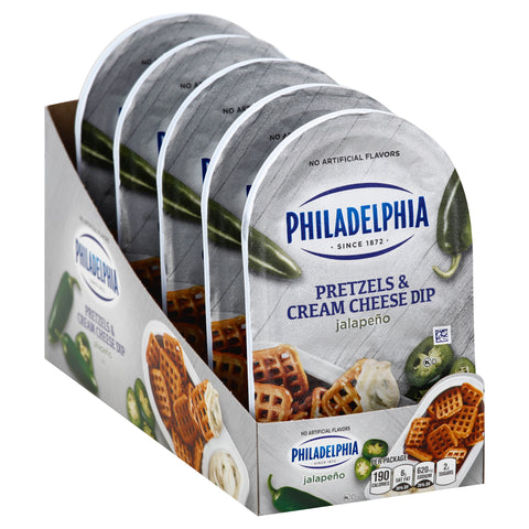 Philadelphia SNACK PRETZELS & JALAPENO CREAM CHEESE DIP