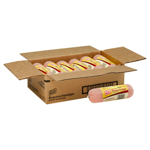 Kraft Oscar Mayer Braunschweiger Liver Sausage - Meat, 8 Ounce -- 12 per case.