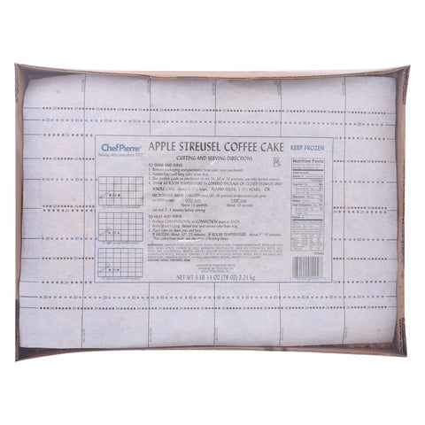 Chef Pierre Apple Streusel Coffee Cake, 12 x 16 inch -- 3 per case.