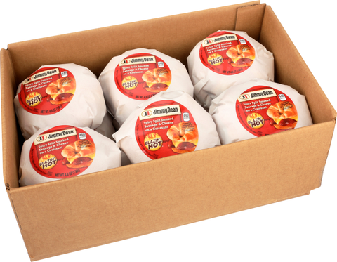 Jimmy Dean Spicy Split Smoked Sausage and Cheese Croissant Sandwich, 4.8 Ounce -- 12 per case