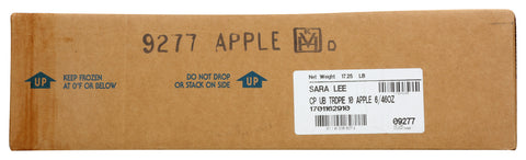 Sara Lee Chef Pierre Traditional Unbaked Apple Fruit Pie, 10 inch -- 6 per case.