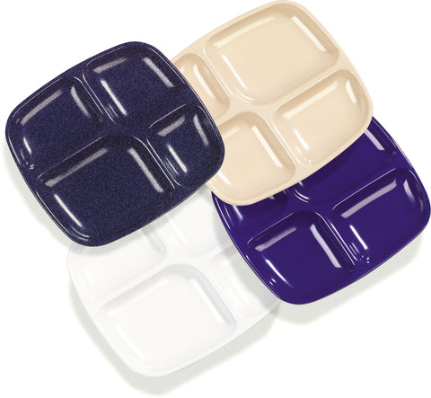 Carlisle TRAY SERVER 4-COMPARTMENT CAFÉ BLUE 10-5/16