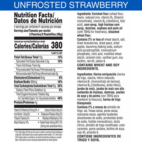 Snack Pastry Poptart Strawberry