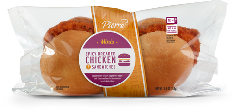 Sandwich Mini Spicy Breaded Chicken 5.5 Oz