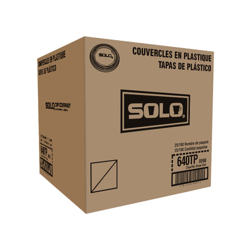 Solo PET Clear No Slot Lid for Plastic Cup -- 2500 per case