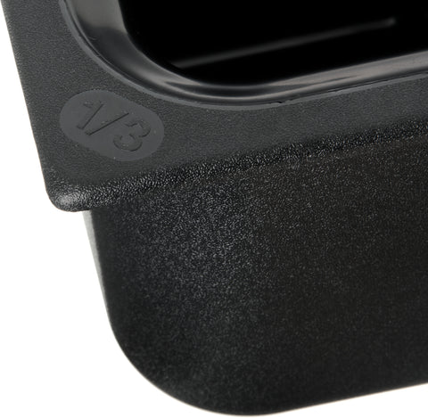 Coldmaster® PAN FOOD DIVIDED BLACK THIRD-SIZE 6