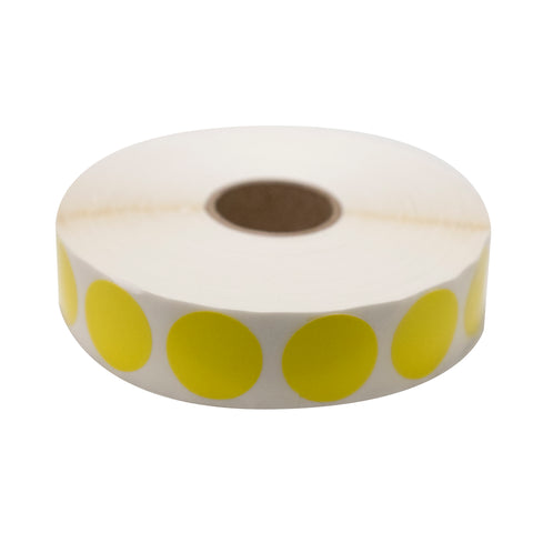 National Checking LABEL CIRCLE PERMAMENT YELLOW 3/4